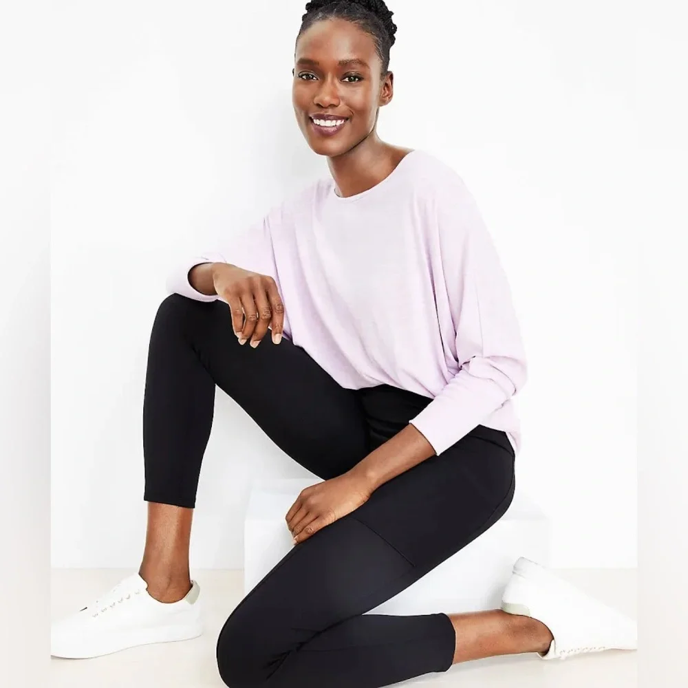 Lou & Grey Black Luvstretch Soft Leggings with Side Pockets - Medium
